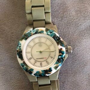 Isaac Mizrahi ceramic watch in sage